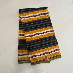 Multicolor Striped Print Yellow Colorful Cotton Fabric - 1 Yard